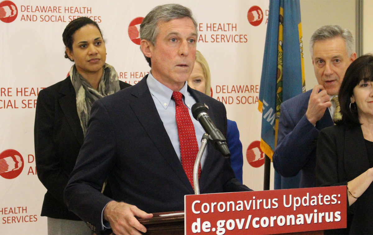 John Carney at a Coronavirus press conference