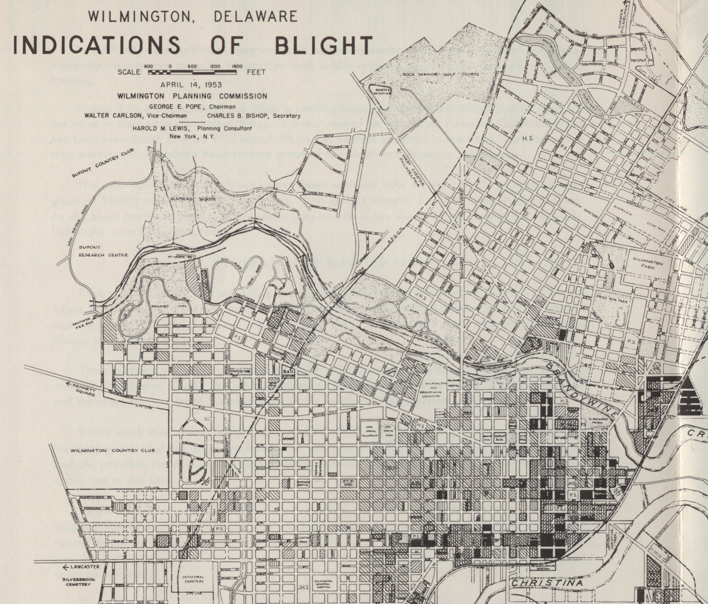 From
"A Report on Blighted Areas in the City of Wilmington," Wilmington Planning Commission, 1954. (Courtesy of the Hagley Museum & Library)
