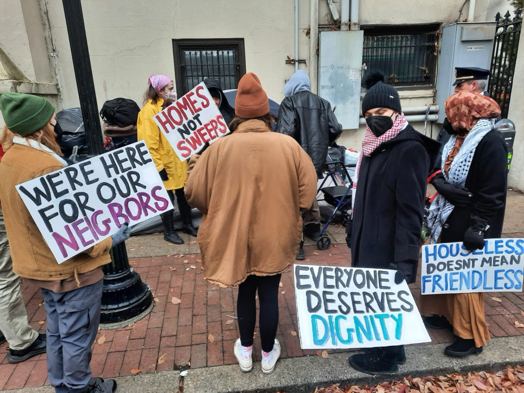 Homeless sweep on 7th Street in Wilmington on November 22, 2024.